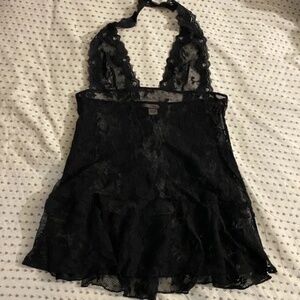 Victoria’s Secret Black Halter Babydoll